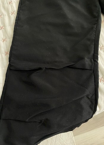 s Beden siyah Renk Düğmeli Siyah paraşüt pantolon
