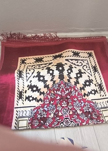 Bordo Baskılı Geleneksel namazlık
