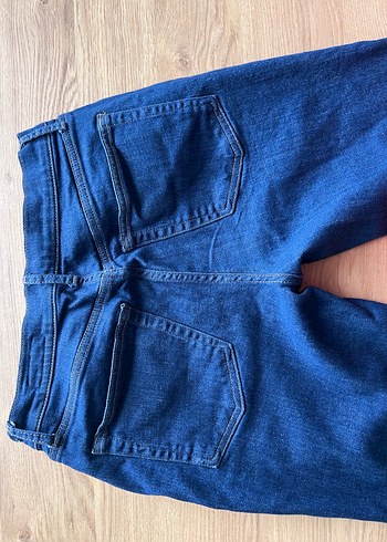 44 Beden mavi Renk Zara Kadın Mavi Regular Fit Midi Kot Pantolon