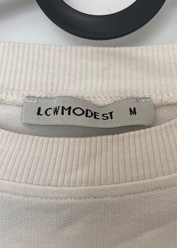 LCW Beyaz Uzun Kollu Salaş Sweatshirt - Görsel 4
