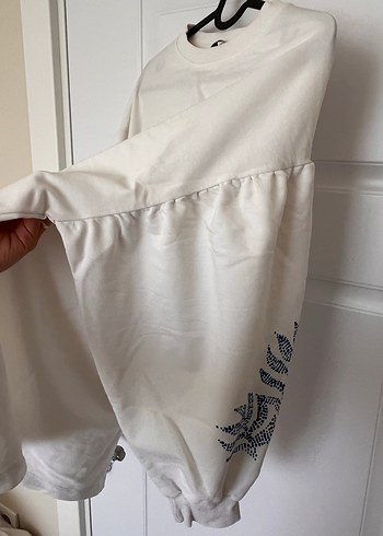 LC Waikiki LCW Beyaz Uzun Kollu Salaş Sweatshirt