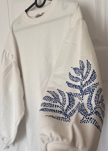 40 Beden LCW Beyaz Uzun Kollu Salaş Sweatshirt