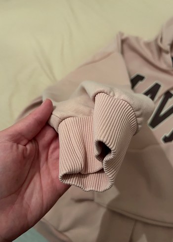 Mavi Pembe Kapüşonlu Oversize Sweatshirt - Görsel 2