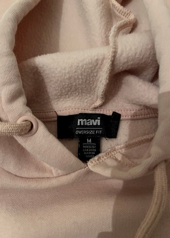 Mavi Pembe Kapüşonlu Oversize Sweatshirt - Görsel 3