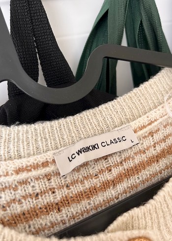 LCW Düğmeli Bej Triko Kadın Hırka - Görsel 3