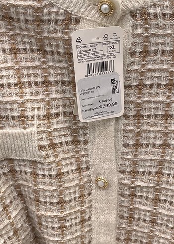 LCW Düğmeli Bej Triko Kadın Hırka - Görsel 6