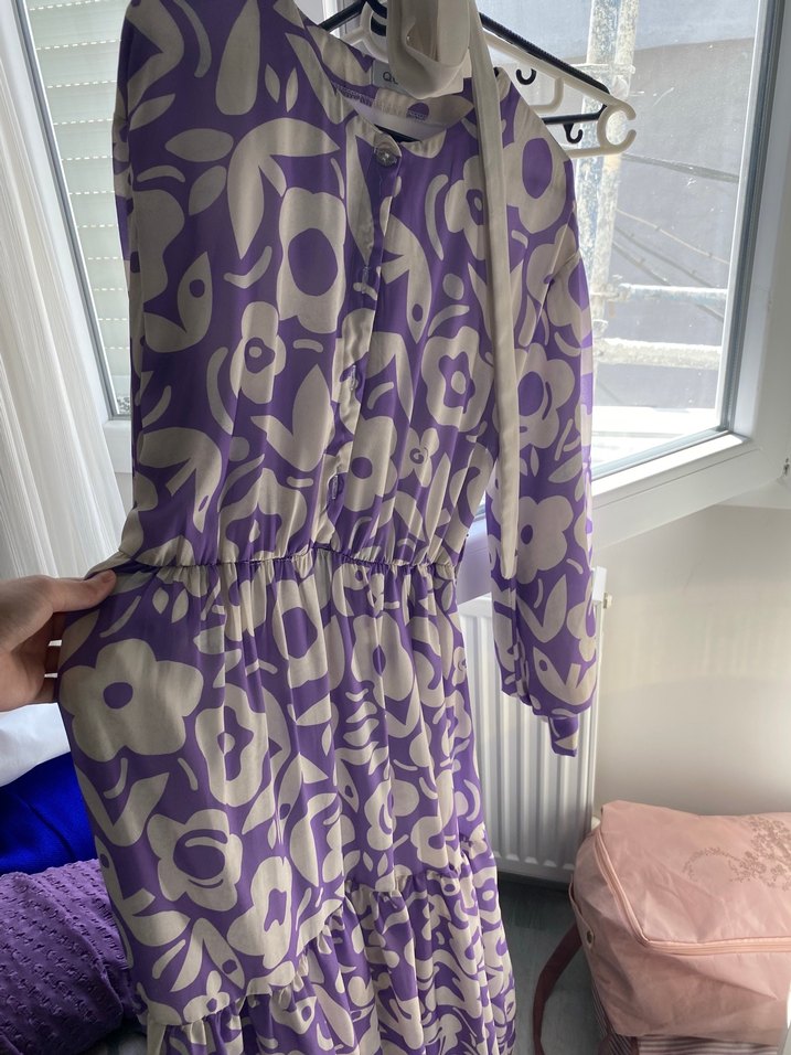 Bohem Renkli Uzun Kadın Elbise - Görsel 3