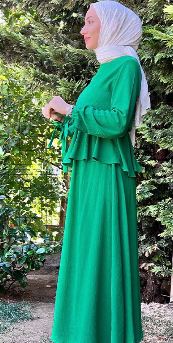 Yeşil Bohem Uzun ayrobin takım - Görsel 2