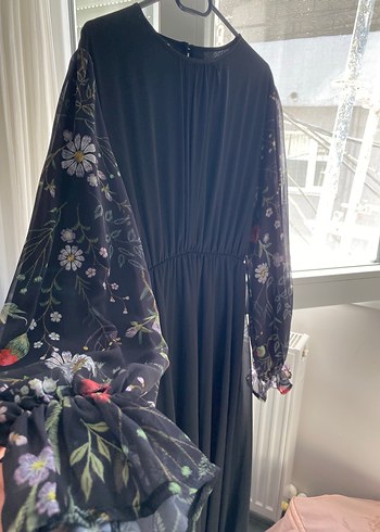 Bohem Siyah Uzun Nakışlı Elbise - Görsel 2