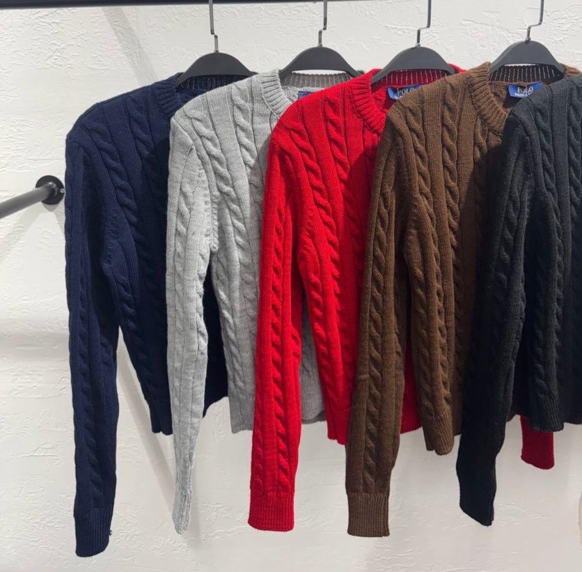 Ralph Lauren Kadın Lacivert Örgü Hırka - Görsel 2