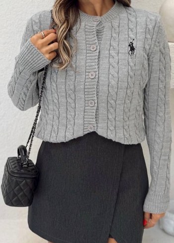 Ralph Lauren Kırmızı Orijinal Triko Kazak Hırka - Görsel 4