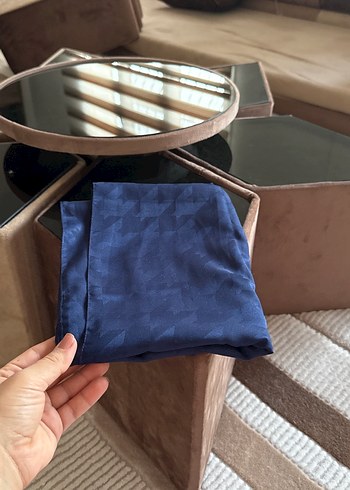 Kazayağı desen lacivert şal - Görsel 3