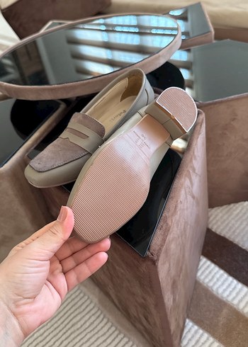 Bej Süet Kadın Klasik Topuklu Ayakkabı - Görsel 2