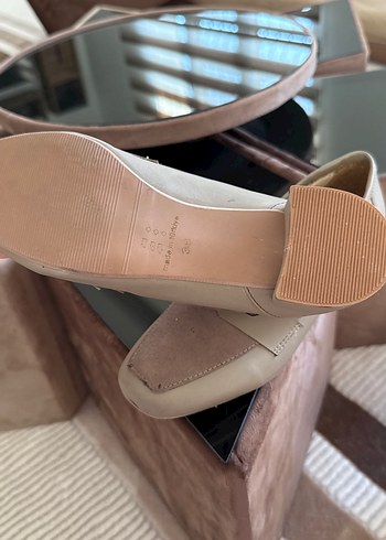 Bej Süet Kadın Klasik Topuklu Ayakkabı - Görsel 4