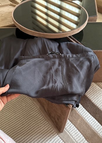 Zara Drapeli Siyah Kadın Uzun Etek - Görsel 3