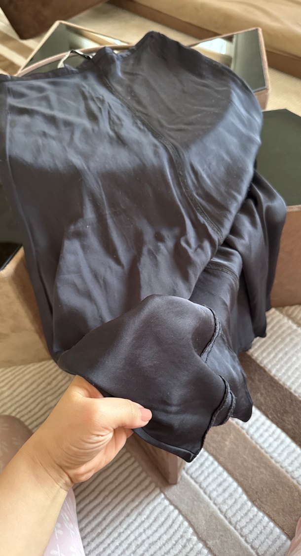 Zara Drapeli Siyah Kadın Uzun Etek - Görsel 4