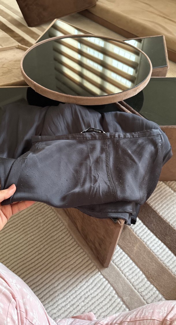 Zara Drapeli Siyah Kadın Uzun Etek - Görsel 3