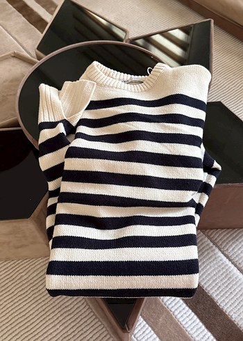 Zara Uzun Kollu Çizgili Kadın Triko Elbise - Görsel 2