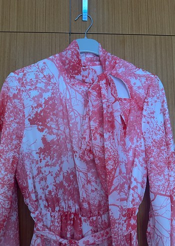 Trendyol milla Kırmızı beyaz Uzun Bağcıklı Bohem Elbise - Görsel 7