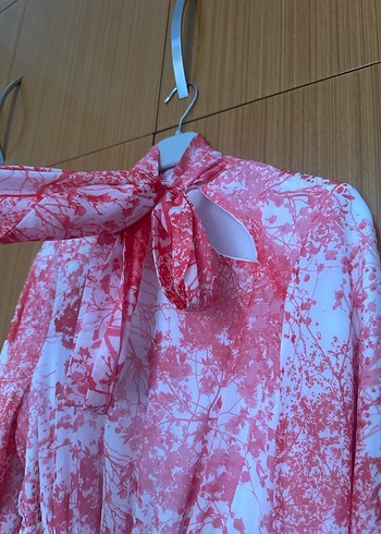 Trendyol milla Kırmızı beyaz Uzun Bağcıklı Bohem Elbise - Görsel 6