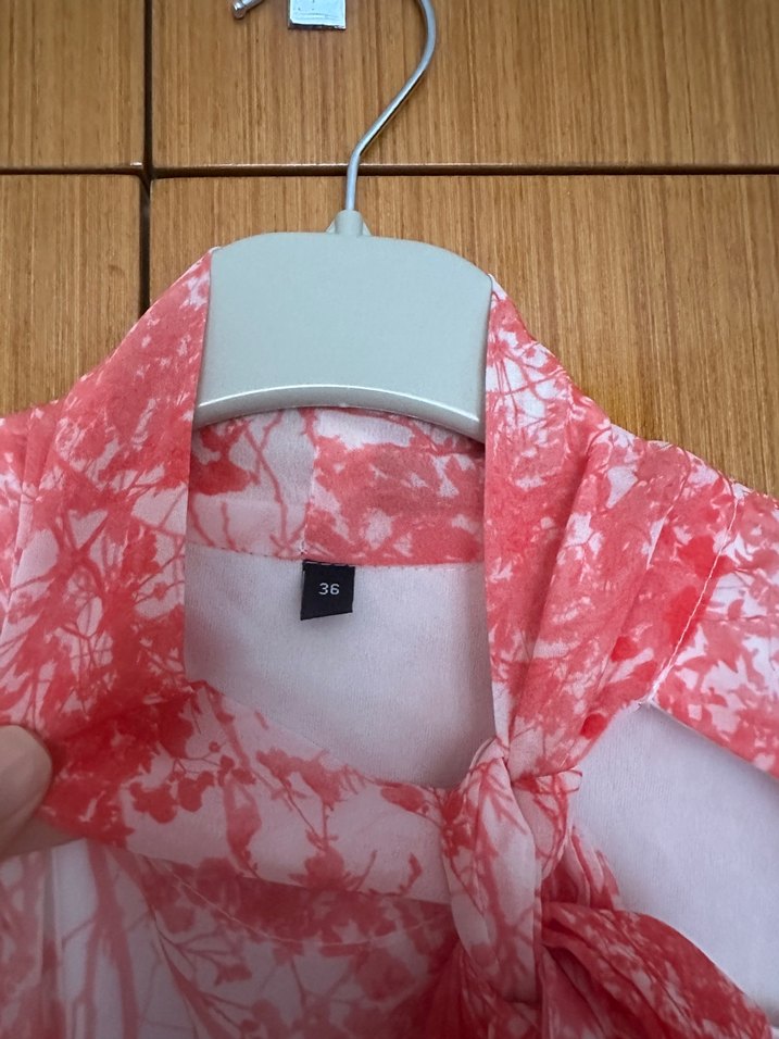 Trendyol milla Kırmızı beyaz Uzun Bağcıklı Bohem Elbise - Görsel 5