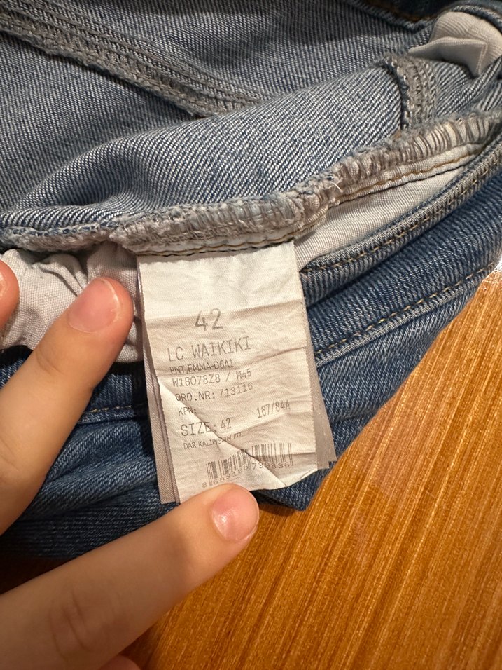 2 adet Kadın Mavi Normal Boy Denim Jean - Görsel 2