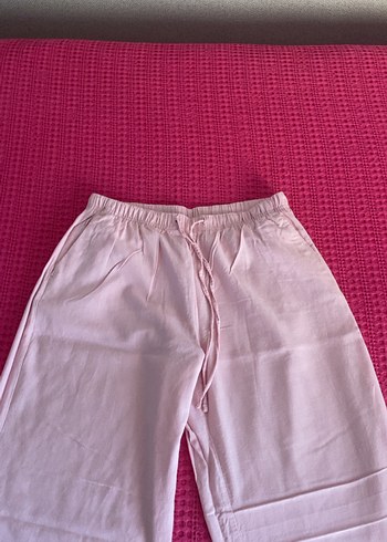 Bershka pembe keten pantolon