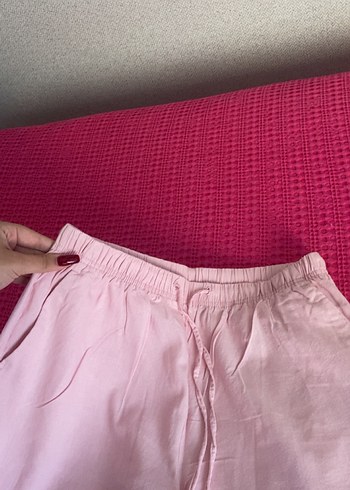 Bershka Bershka pembe keten pantolon