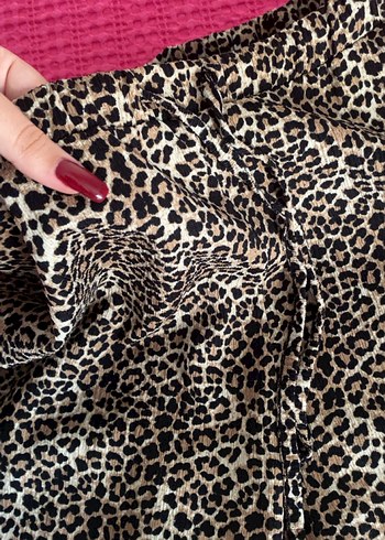m Beden Koton leopar pantolon