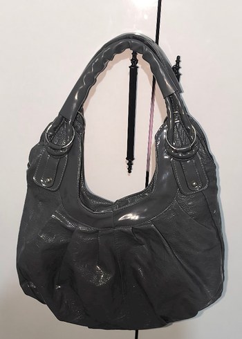 American Vintage Tokalı Gri Deri Kadın Çanta