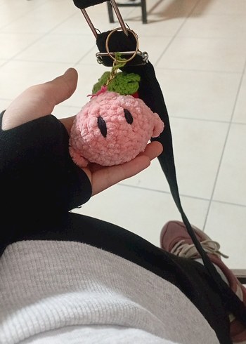 amigurami pinterest  pembe ve çilek anahtarlik pinterest tarzı , - Görsel 3