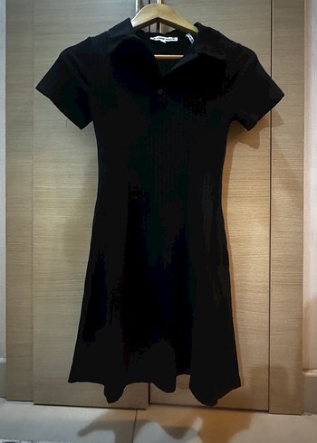 Koton Siyah Yaka Detaylı Kısa Kollu Elbise - Görsel 2