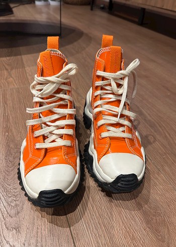 Turuncu Platform Converse Kadın Spor Ayakkabı - Görsel 2