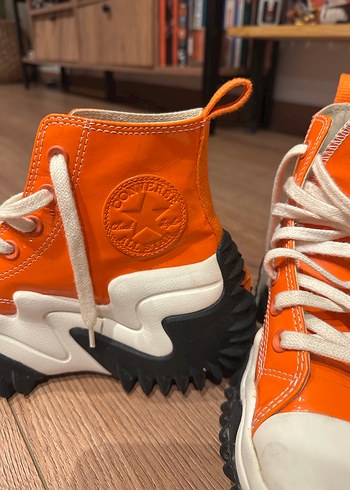 Turuncu Platform Converse Kadın Spor Ayakkabı - Görsel 4