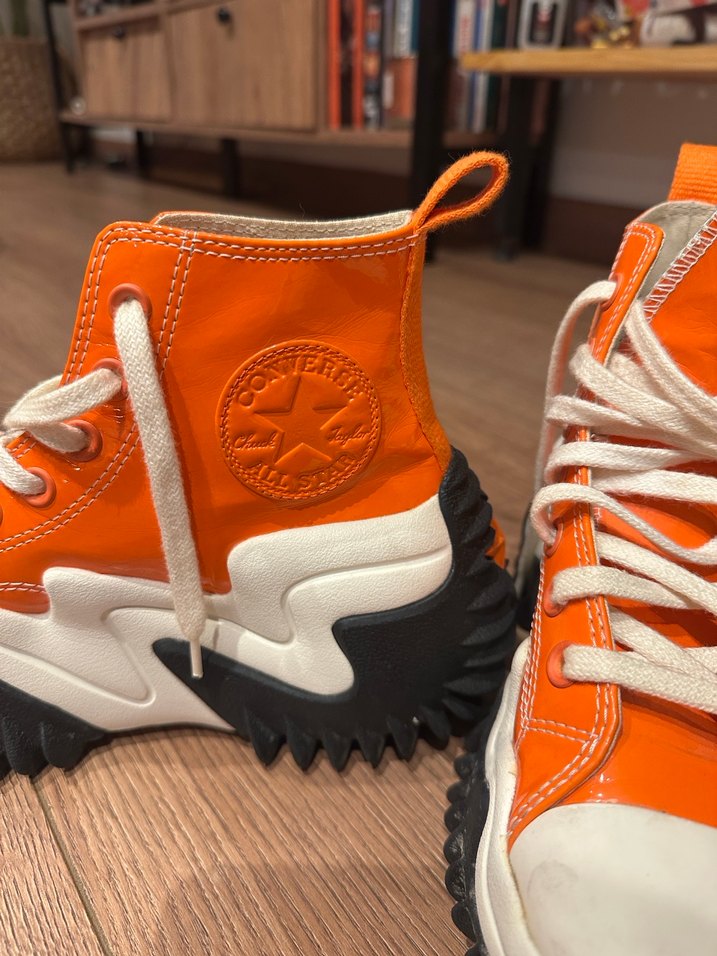 Turuncu Platform Converse Kadın Spor Ayakkabı - Görsel 4