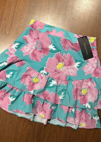 Bohem Renkli Mini Etek - Görsel 3