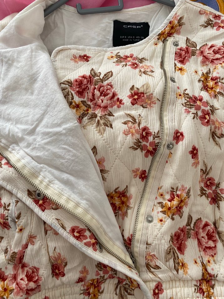 Çiçek Desenli Bohem Kadın Ceket - Görsel 3