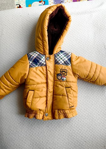 Kürk Detaylı Kahverengi Erkek Çocuk Mont - Görsel 4