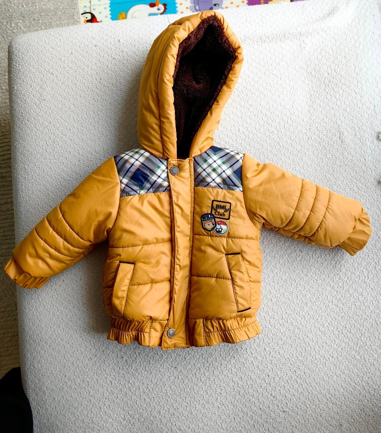 Kürk Detaylı Kahverengi Erkek Çocuk Mont - Görsel 4