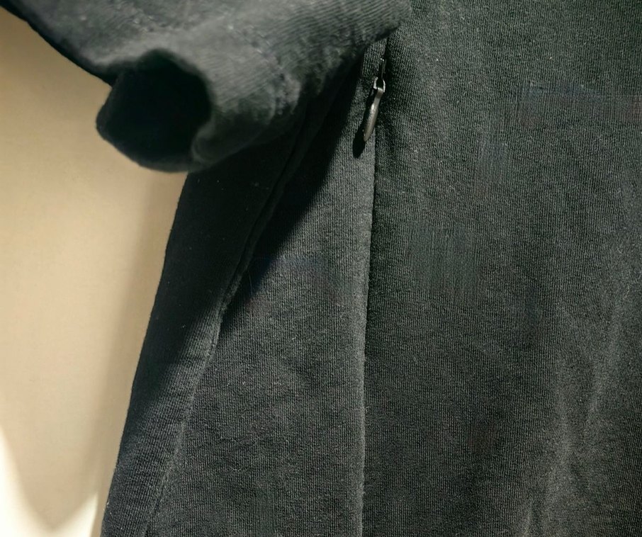 Siyah Midi Kısa Kollu Hamile Elbise - Görsel 2