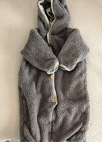 Gri peluş  Erkek bebek tulumu Çıtçıtlı - Görsel 6