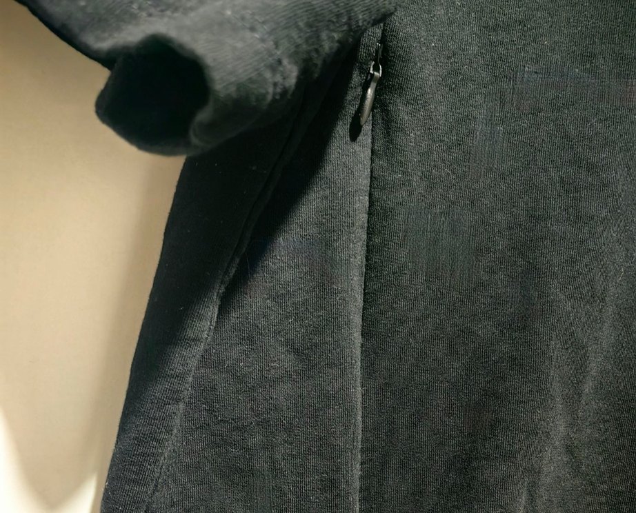 Siyah Midi Kısa Kollu Emzirme özellikli hamile elbise - Görsel 2