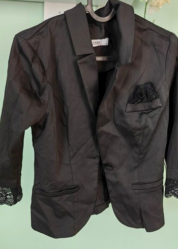 Diğer Siyah Düğmeli Kadın Blazer Ceket