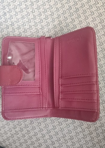 Bordo renkli i Kadın Cüzdanı - Görsel 2