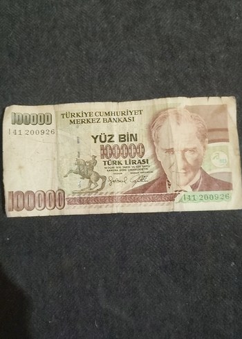 Eski 100.000 Türk Lirası Banknot