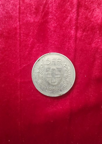 Vintage 1983 5 Frank madeni para