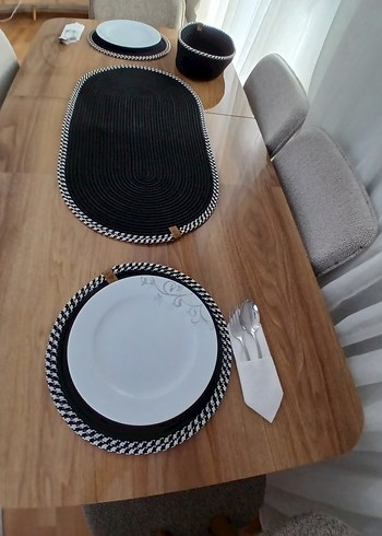  Beden siyah hasır 8 parça suple takım