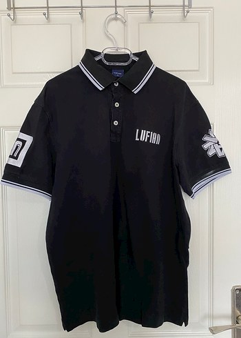 Lufian erkek Siyah Kısa Kollu Polo Tişört