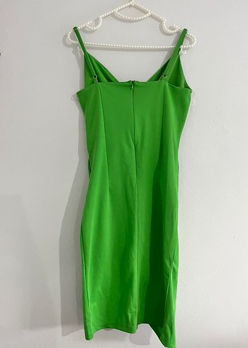 Zara Yeşil Drapeli Midi Abiye Elbise