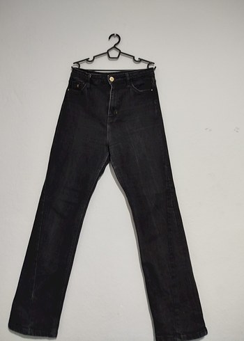 Siyah Regular Fit Denim Kadın Pantolon